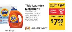ShopRite Tide Laundry Detergent offer