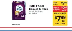 ShopRite Puffs Facial Tissues 6-Pack offer