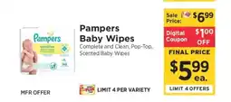 ShopRite Pampers Baby Wipes offer