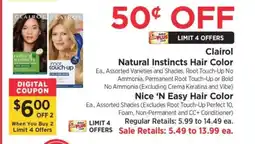 ShopRite Clairol Hair Color offer