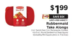 ShopRite Rubbermaid Take Alongs offer