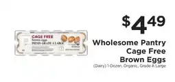 ShopRite Wholesome Pantry Cage Free Brown Eggs offer