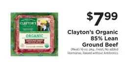 ShopRite Clayton's Organic 85% Lean Ground Beef offer