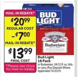 Stop&Shop Bud Light 18 Pack offer