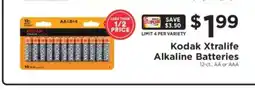ShopRite Kodak Xtralife Alkaline Batteries offer