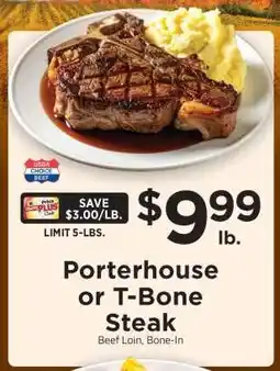 ShopRite Porterhouse or T-Bone Steak offer