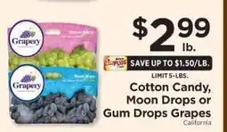 ShopRite Cotton Candy, Moon Drops or Gum Drops Grapes offer