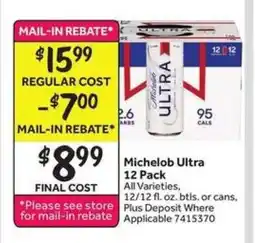 Stop&Shop Michelob Ultra 12 Pack offer