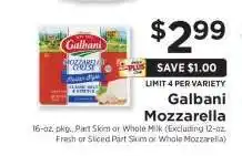 ShopRite Galbani Mozzarella offer