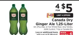 ShopRite Canada Dry Ginger Ale offer