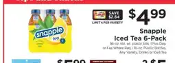 ShopRite Snapple Iced Tea 6-Pack offer