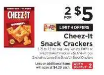 ShopRite Cheez-It Snack Crackers offer