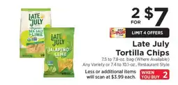 ShopRite Late July Tortilla Chips offer