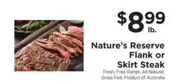 ShopRite Nature’s Reserve Flank or Skirt Steak offer
