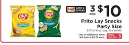 ShopRite Frito Lay Snacks Party Size offer