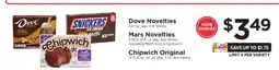 ShopRite Dove Novelties / Mars Novelties / Chipwich Original offer