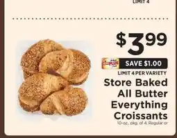 ShopRite Store Baked All Butter Everything Croissants offer