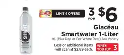 ShopRite Glacéau Smartwater 1-Liter offer