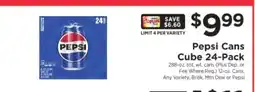 ShopRite Pepsi Cans Cube 24-Pack offer