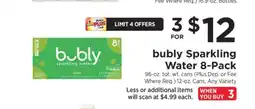 ShopRite bubly Sparkling Water 8-Pack offer