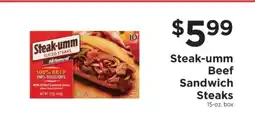 ShopRite Steak-umm Beef Sandwich Steaks offer