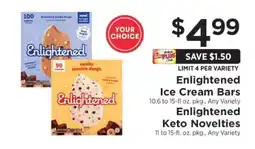 ShopRite Enlightened Ice Cream Bars / Enlightened Keto Novelties offer