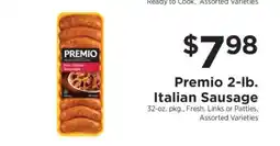 ShopRite Premio 2-lb. Italian Sausage offer