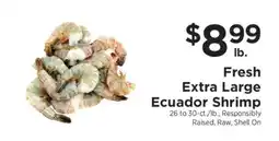 ShopRite Fresh Extra Large Ecuador Shrimp offer