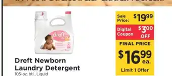 ShopRite Dreft Newborn Laundry Detergent offer