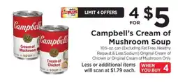 ShopRite Campbell's Cream of Mushroom Soup offer