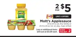 ShopRite Mott's Applesauce offer