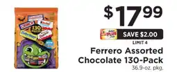 ShopRite Ferrero Assorted Chocolate 130-Pack offer
