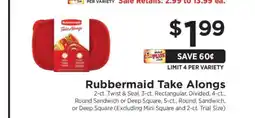 ShopRite Rubbermaid Take Alongs offer
