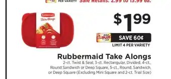 ShopRite Rubbermaid Take Alongs offer