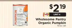 ShopRite Wholesome Pantry Organic Pumpkin offer