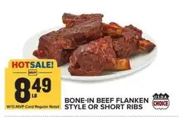 Food Lion Bone-In Beef Flanken Style or Short Ribs offer