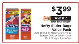ShopRite Hefty Slider Bags Value Pack offer