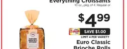 ShopRite Euro Classic Brioche Rolls offer
