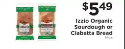 ShopRite Izzio Organic Sourdough or Ciabatta Bread offer