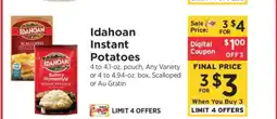 ShopRite Idahoan Instant Potatoes offer