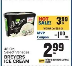 Food Lion Breyers Ice Cream offer