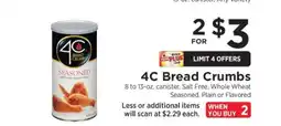 ShopRite 4C Bread Crumbs offer