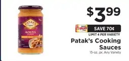 ShopRite Patak's Cooking Sauces offer