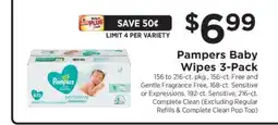 ShopRite Pampers Baby Wipes 3-Pack offer