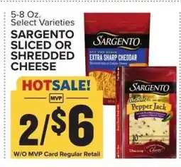 Food Lion Sargento Sliced or Shredded Cheese offer