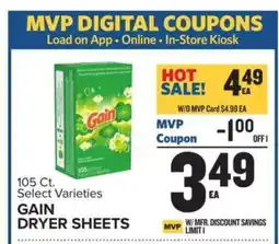 Food Lion GAIN DRYER SHEETS offer