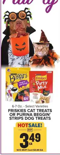 Food Lion Friskies Cat Treats or Purina Beggin' Strips Dog Treats offer