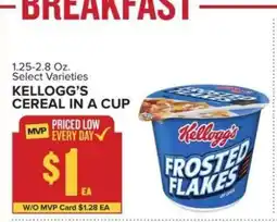 Food Lion Kellogg's Cereal in a Cup offer