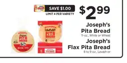 ShopRite Joseph's Pita Bread offer