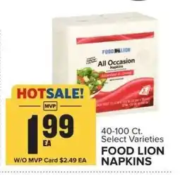 Food Lion FOOD LION NAPKINS offer